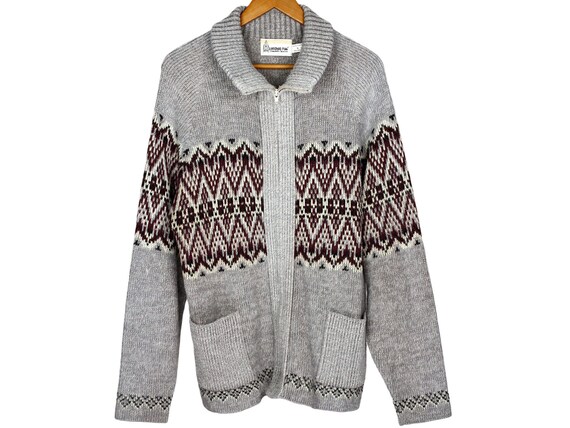Vintage Cowichan Style Sweater Grandpa 