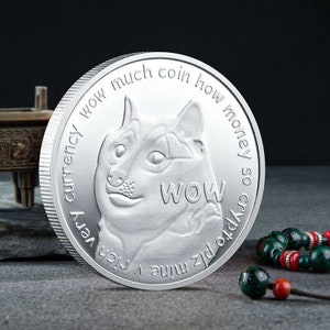 DogeCoin - Doge Coin - Doge - Crypto - CryptoCurrency - Physical Silver Plated Collectable Coins - Shiba Inu!
