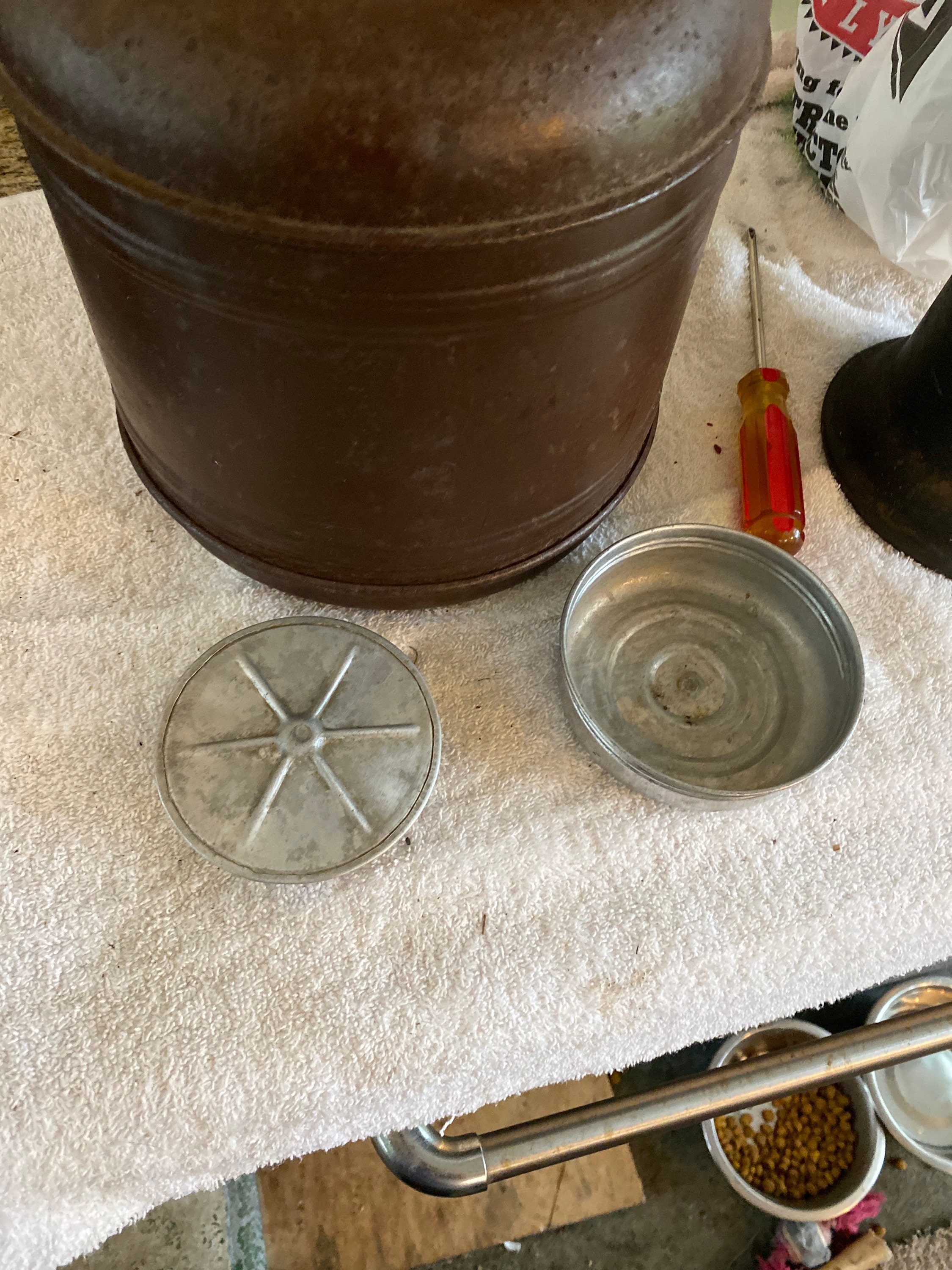 Vintage Ceramic Lined Metal Water Jug Beverage Cooler Etsy