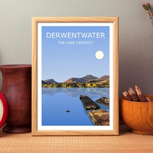 Derwentwater Kunstdruck, Die Seenplatte Landschaft, Nationalpark, Swafing, Swasiland, Swarovsky, USA