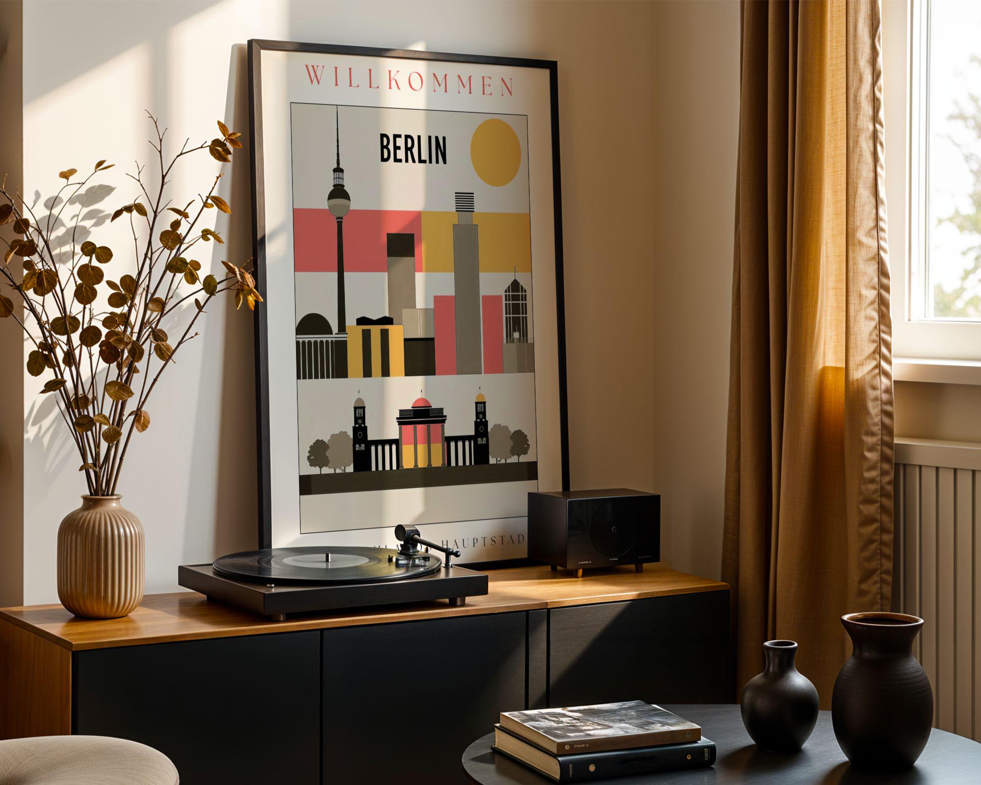 Berlin Retro Travel Poster Print | Deutschland Vintage Wall Art