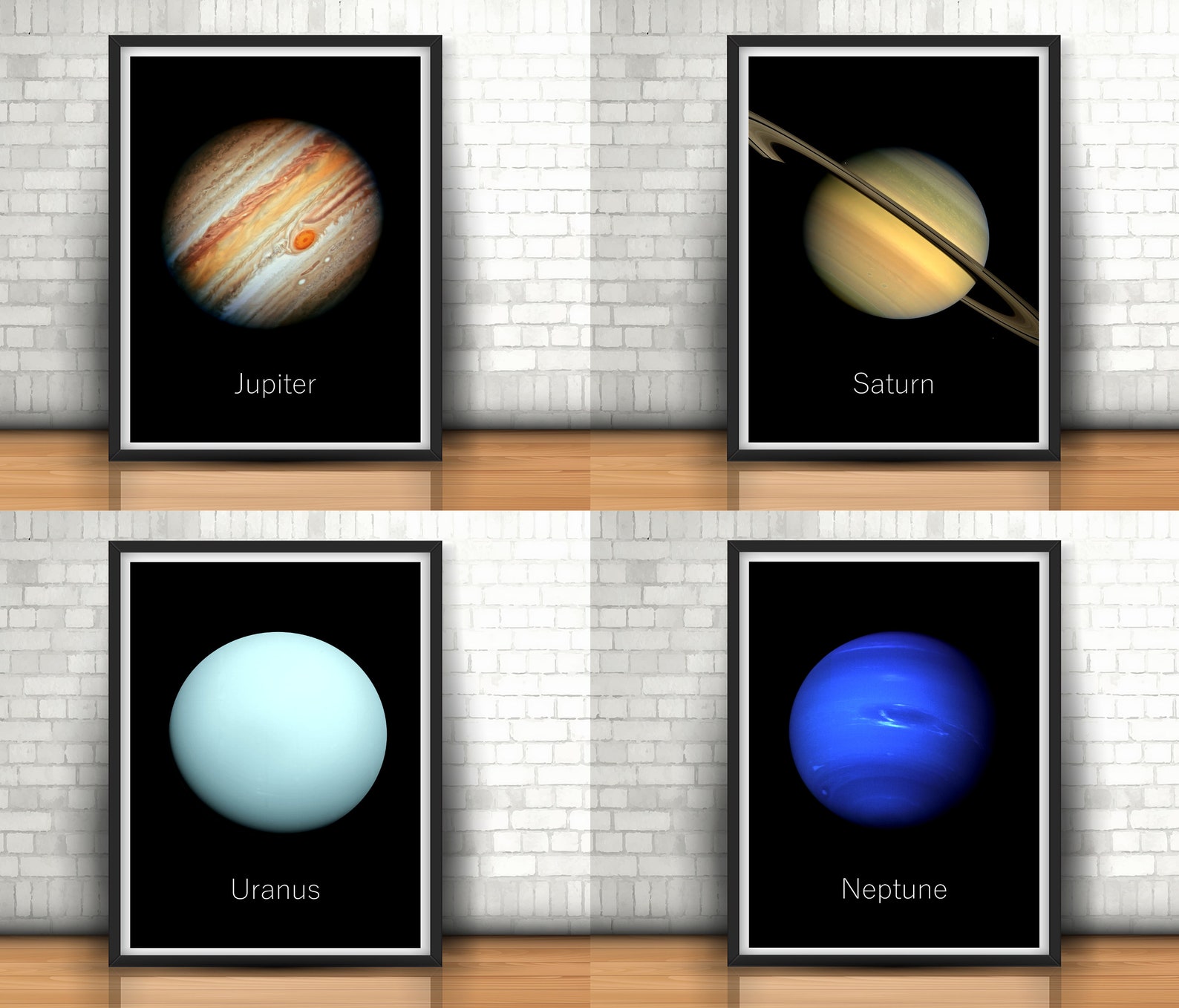Solar System Art Prints Full Set of 8 Planets Space Themed - Etsy