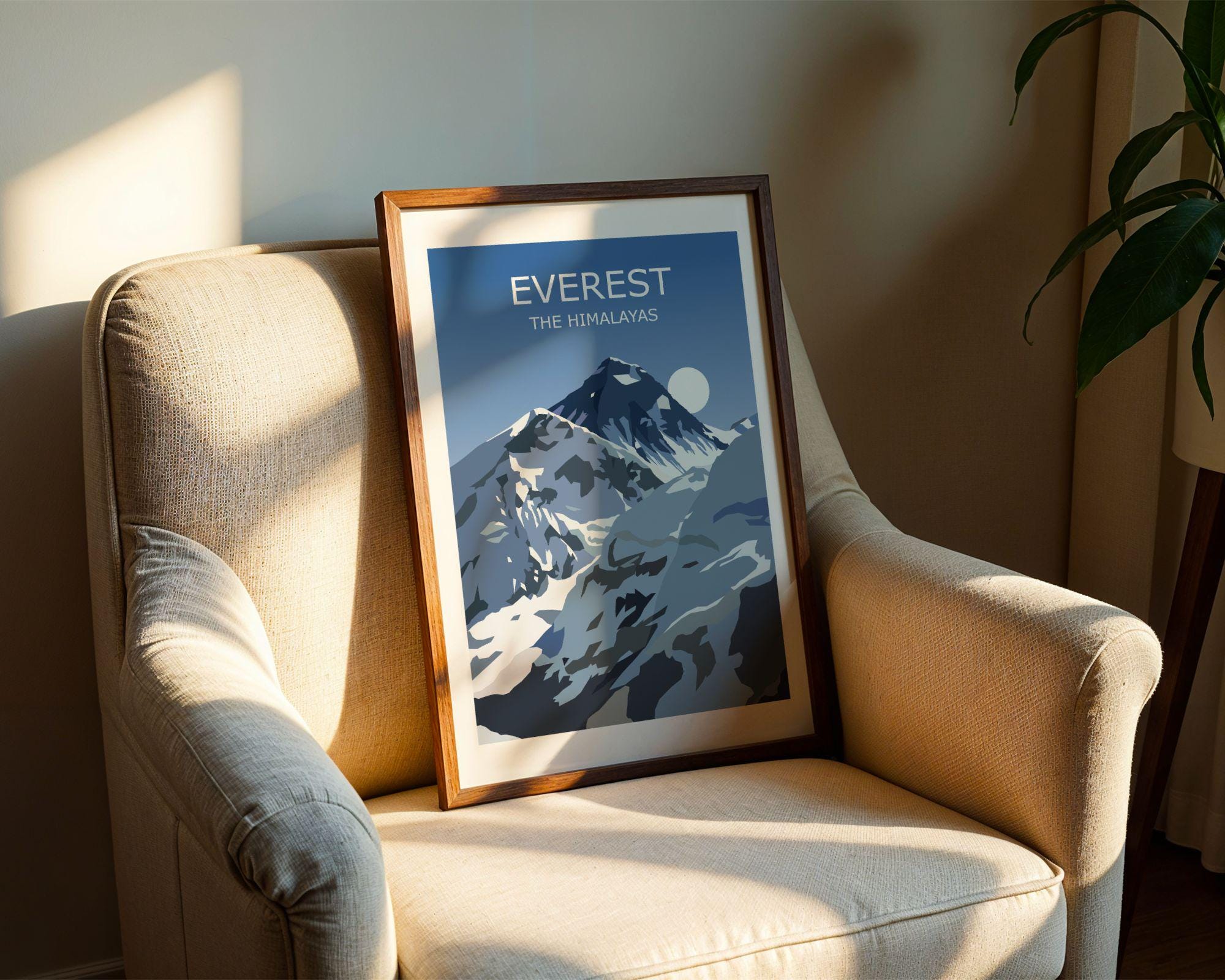 Mount Everest Art Print, Worlds Highest Peak Landscape, Himalaya