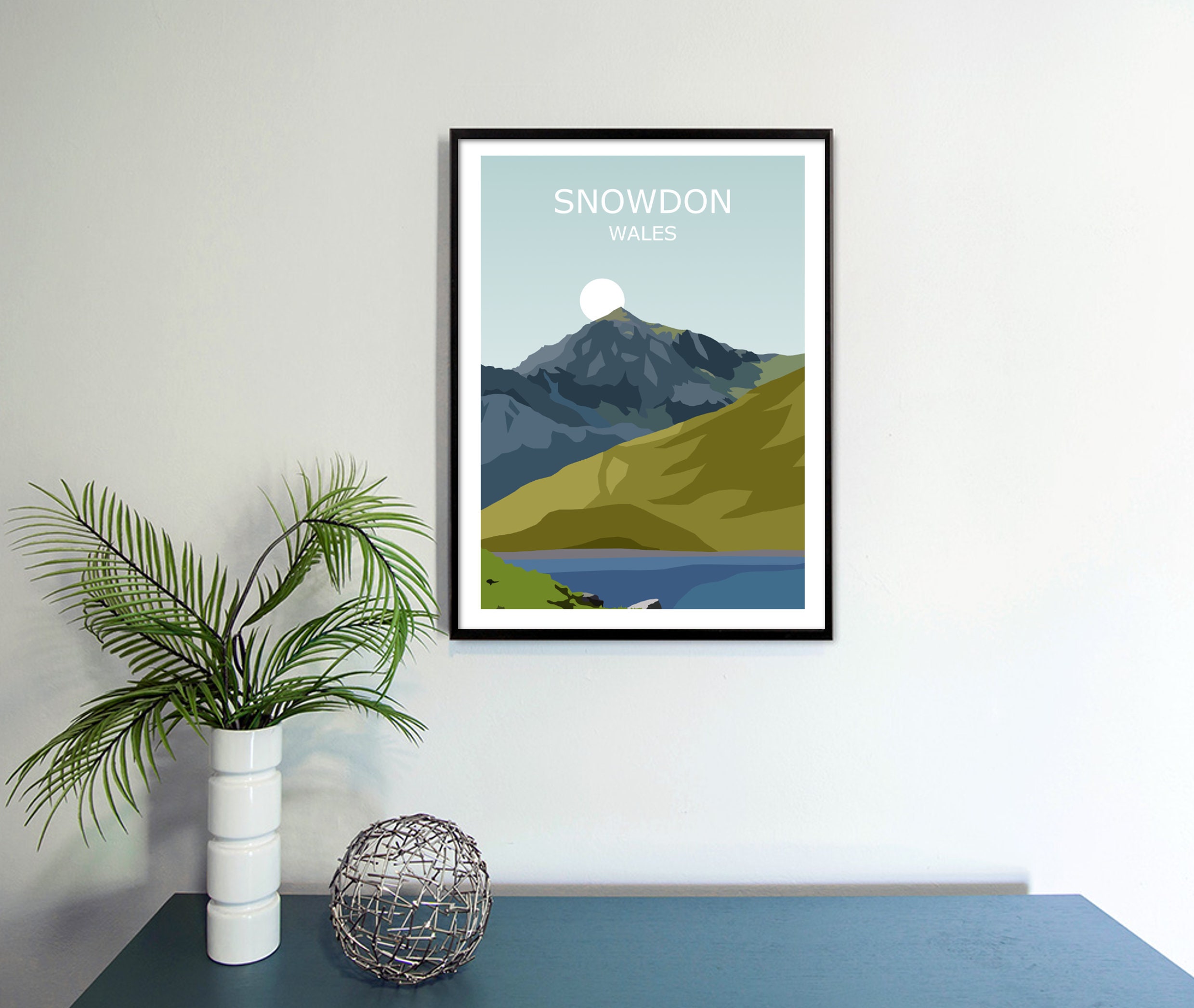 Mount Snowdon Art Print Wales Landscape Snowdonia National Etsy UK
