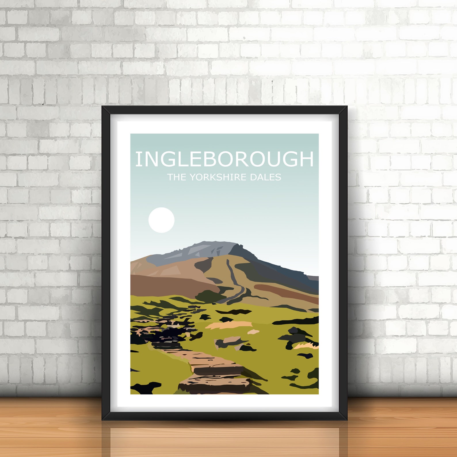 Yorkshire Three Peaks Set of 3 Art Prints Whernside Etsy UK