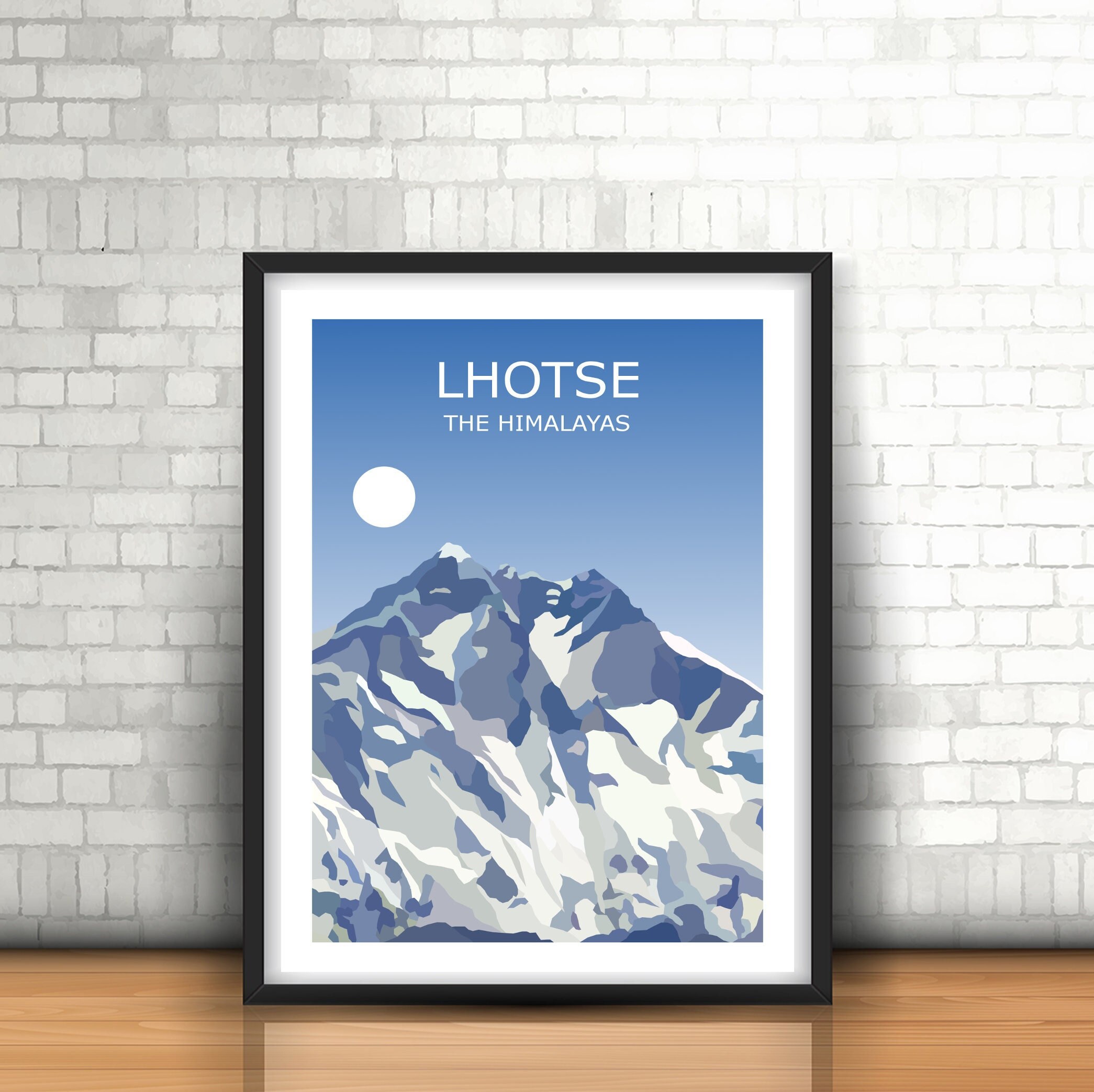 Lhotse Art Print, Worlds 4th Highest Peak Landscape, Himalayas