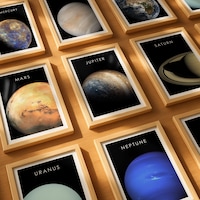 Solar System Art Prints - Full Set of 8 Planets, Space Themed Home ...