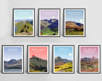 Lake District Fells Set Of 3 Art Prints Scafell Pike Etsy lake-district-fells-set-of-3-art-prints-scafell-pike-etsy