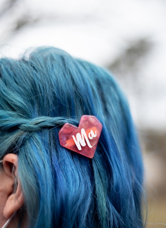 Ma hair clip dark pink
