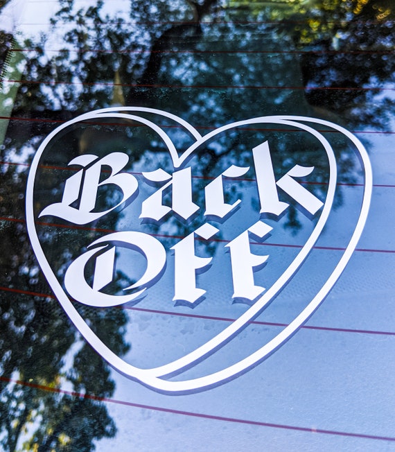 Back Off car decals