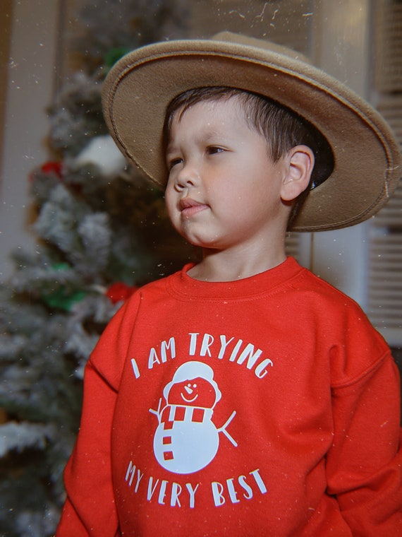 I'm trying my very best Christmas sweatshirt toddler