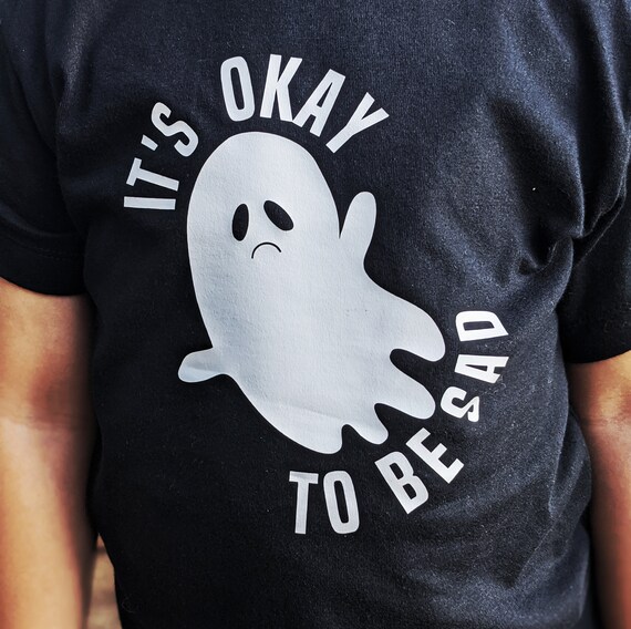 Children it's okay to be sad tee. Mental health. Halloween toddler shirt.