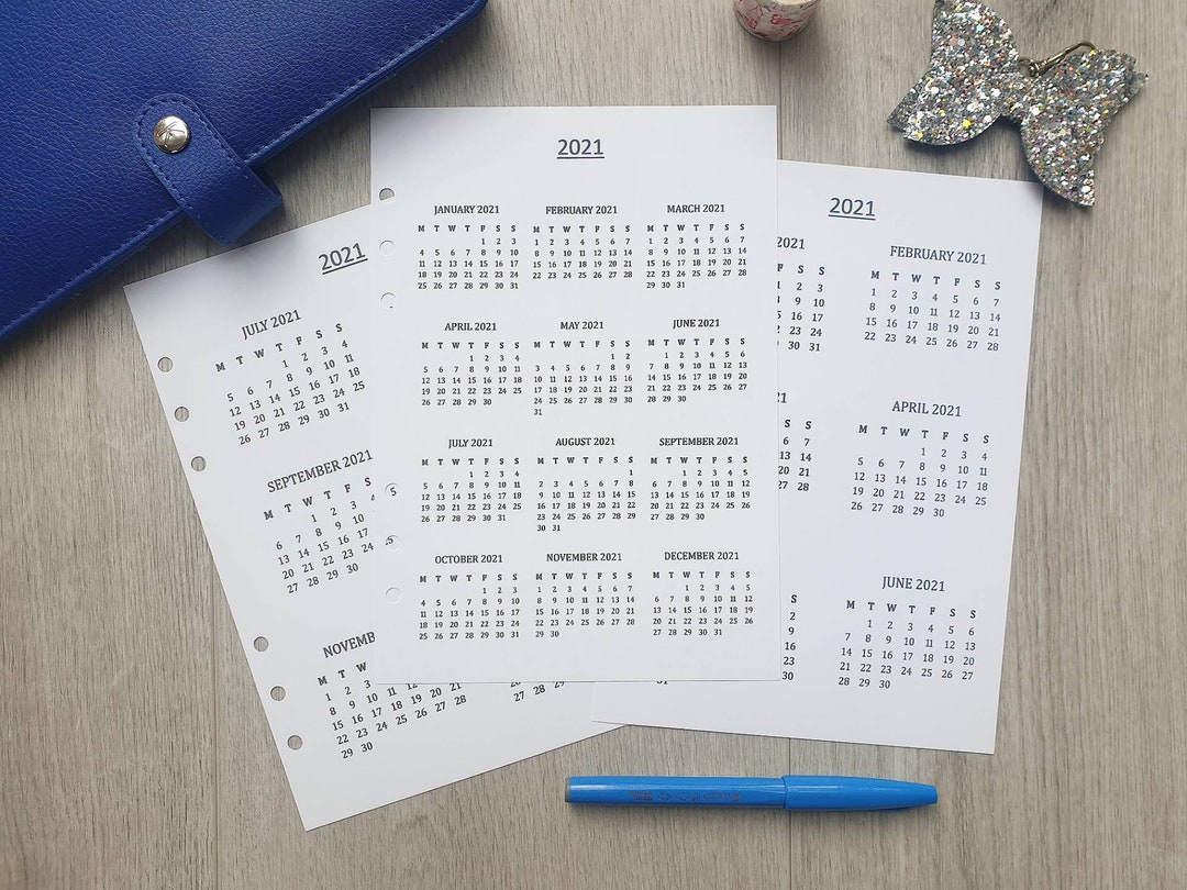 2026 A5 Dated Yearly Planner Insert Size Filofax Kikkik Refill Carp ...