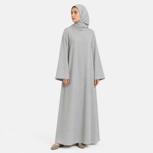 long dress with collar Emery Long Satin Long Sleeve Collared Dress Black / 4