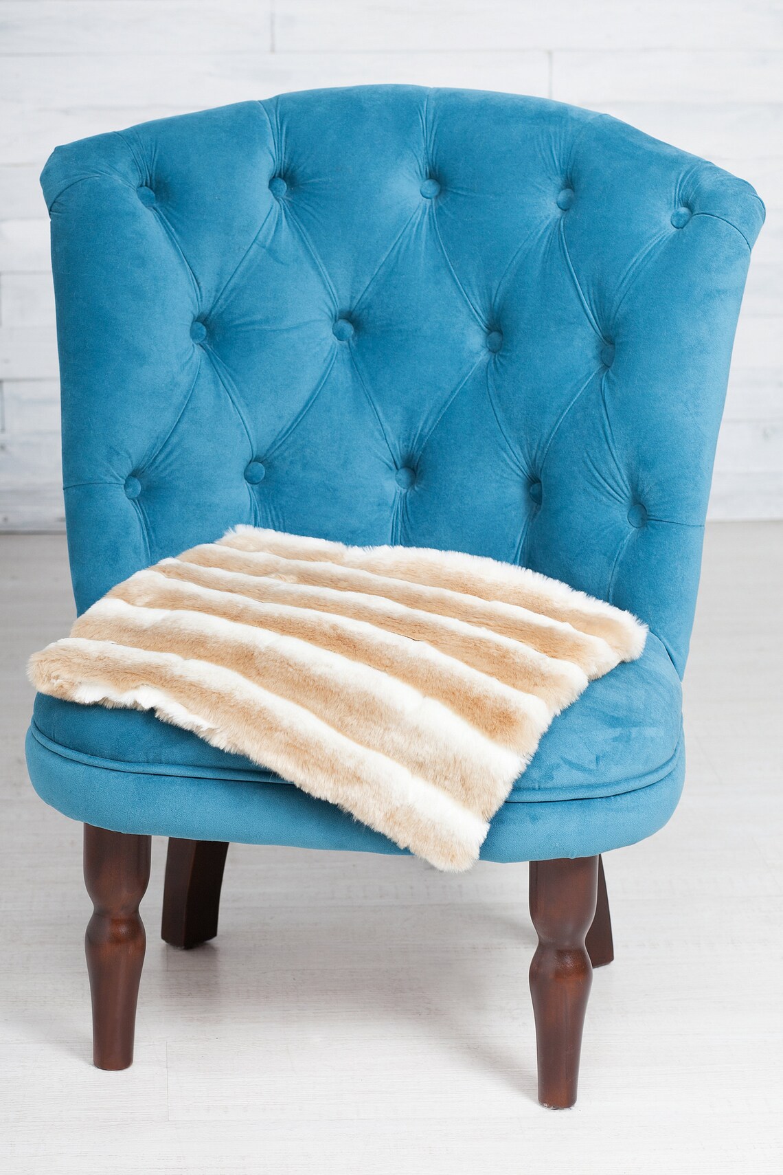 Faux Fur Chair Pad by ARTFUR. Chinchilla Beige Etsy