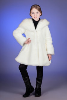 Self Esteem Girl's Faux Furry Hooded Jacket