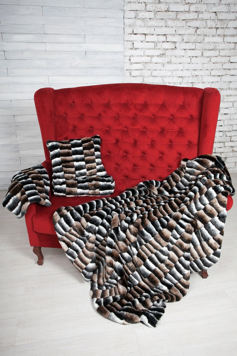 Faux fur throw. Fur bedding. Fake fur throws blankets. Fur Etsy
