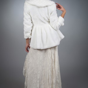 Wedding coat. Fur bridal coat. Gift for her. Fake fur wedding coat. Faux fur wedding coat by ARTFUR image 6