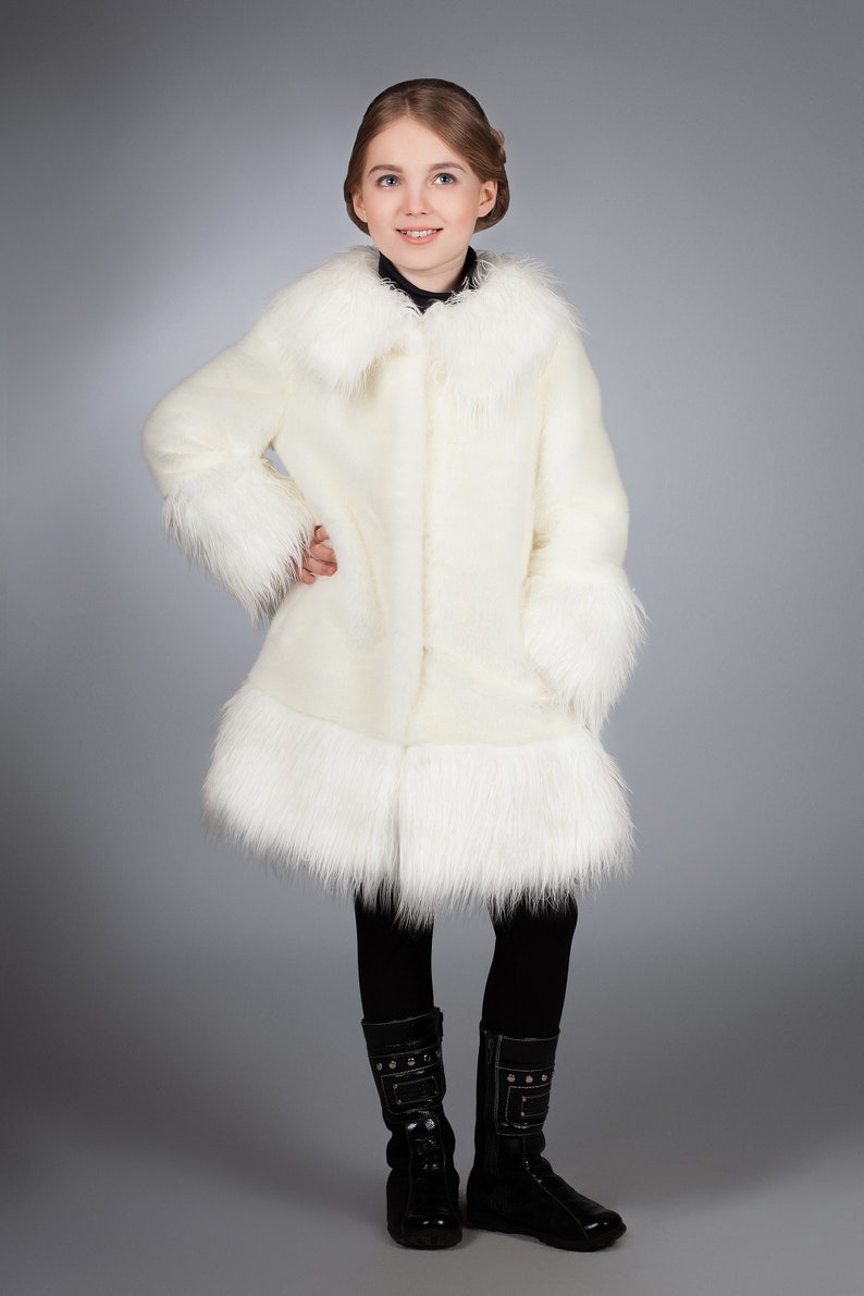 Kids Coat. Fur Kids Coat. Winter Kids Coat. Gift for Children. Fake Fur