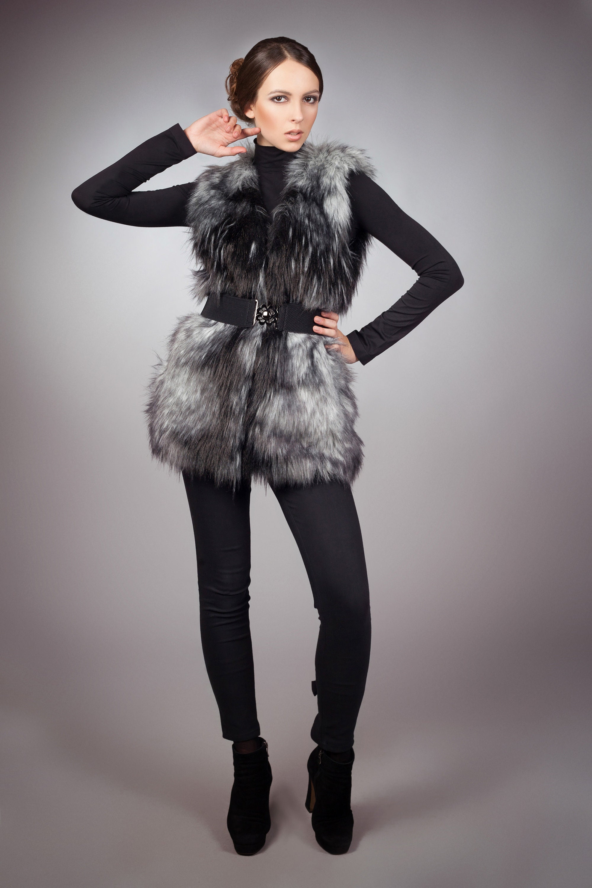 vests faux fur