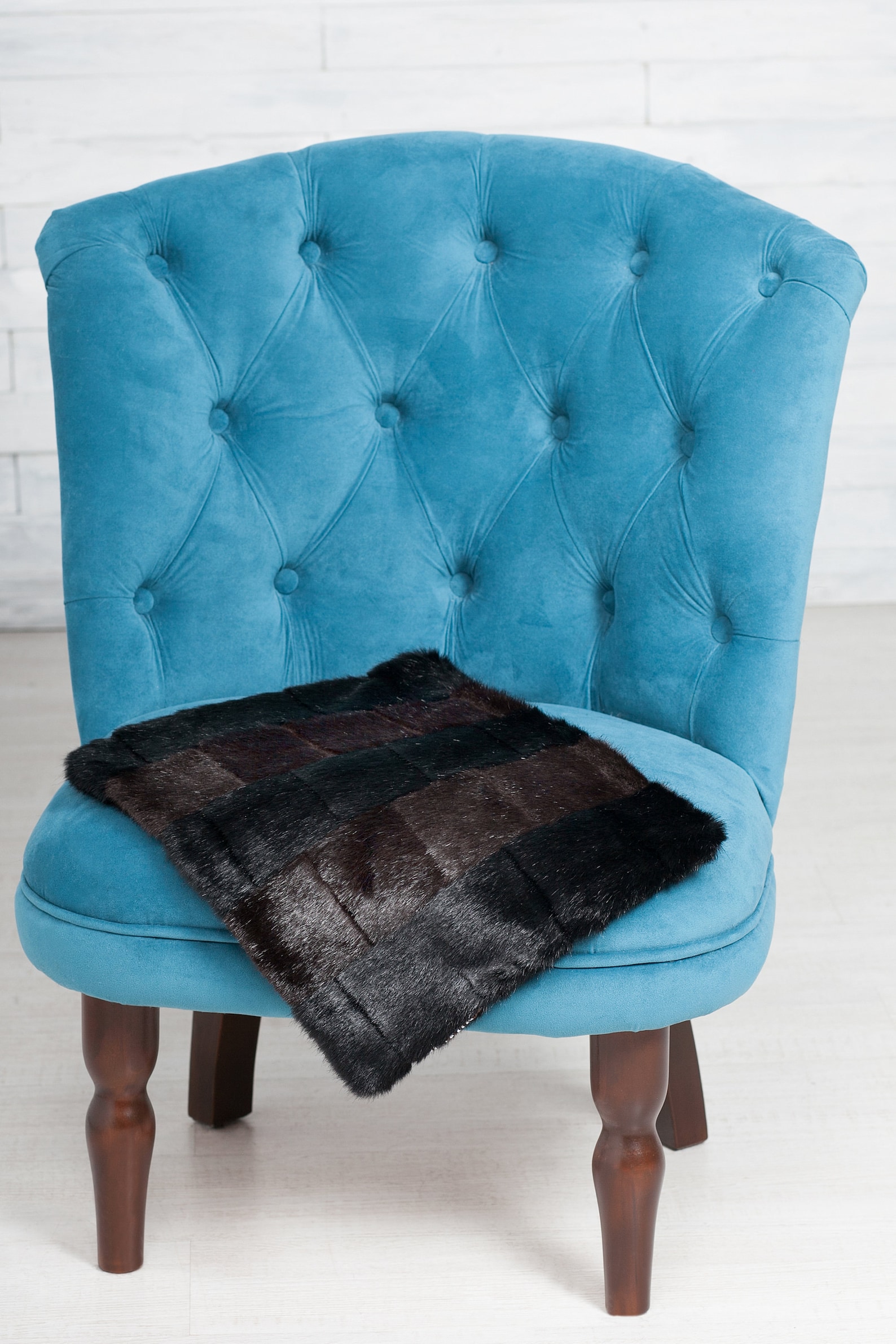 Faux Fur Chair Pad by ARTFUR. Mink Black & Brown Etsy