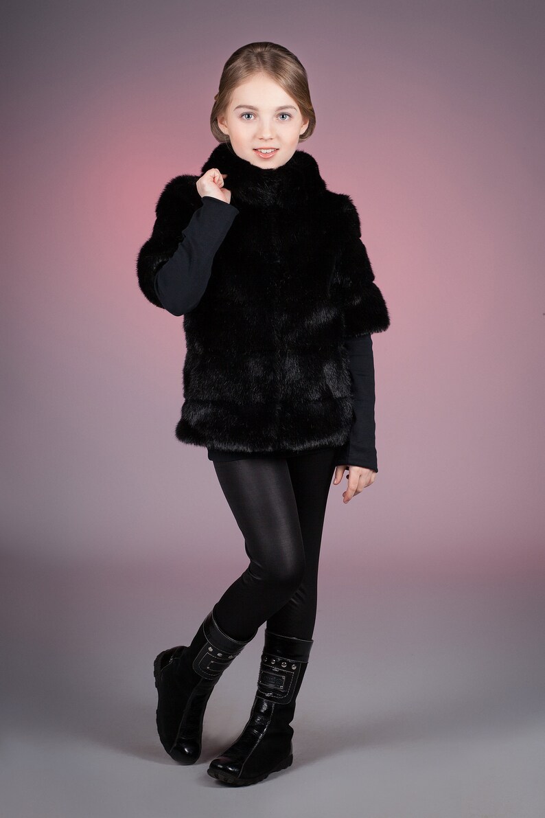 Kids jacket. Fur kids jacket. Winter kids jackets. Fake fur Etsy