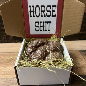 Solid milk chocolate gag gift!! Horse shit!! Perfect gift for the horse lover!!