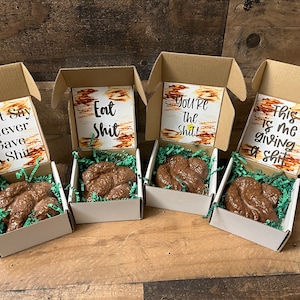 Chocolate poop! Can be sent anonymously! Hand made milk or dark chocolate! Great gag gift! Send to a friend or your worst enemy!!