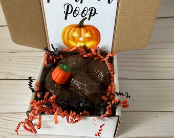 Solid milk chocolate Halloween gag gift!! Pumpkin poop!! Perfect gift for the Halloween lover!!