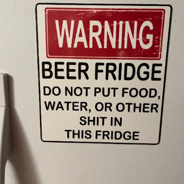 Hilarious Beer Fridge Magnet! Perfect for a man cave or dorm room!! Makes a great gift!!