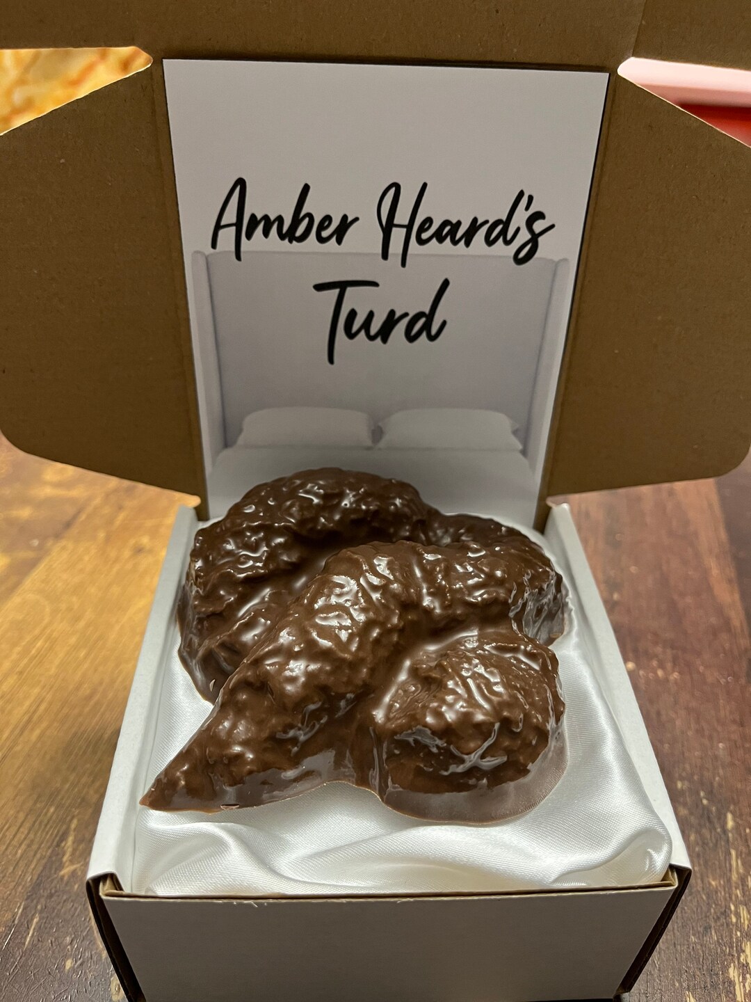 Solid Milk Chocolate Amber Heards Turd Funny Gag Gift Perfect for the