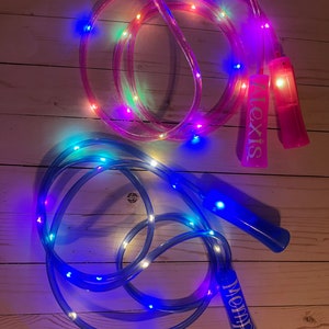 Personalized light up jump rope!! Fun for kids and adults!! Great exercise!! Outdoor fun for everyone!!