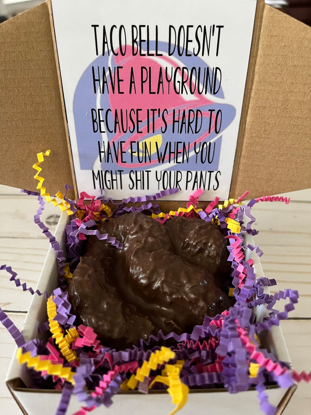 Taco Bell Chocolate Shit Can Be Sent Anonymously Hand Made Milk or Dark