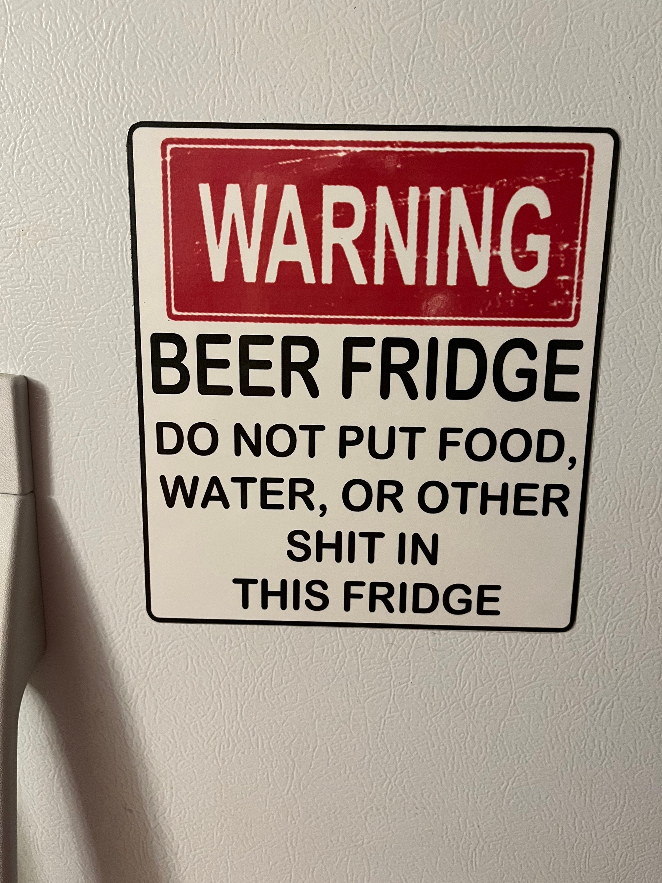 Hilarious Beer Fridge Magnet! Perfect for a man cave or dorm room!! Makes a great gift!!