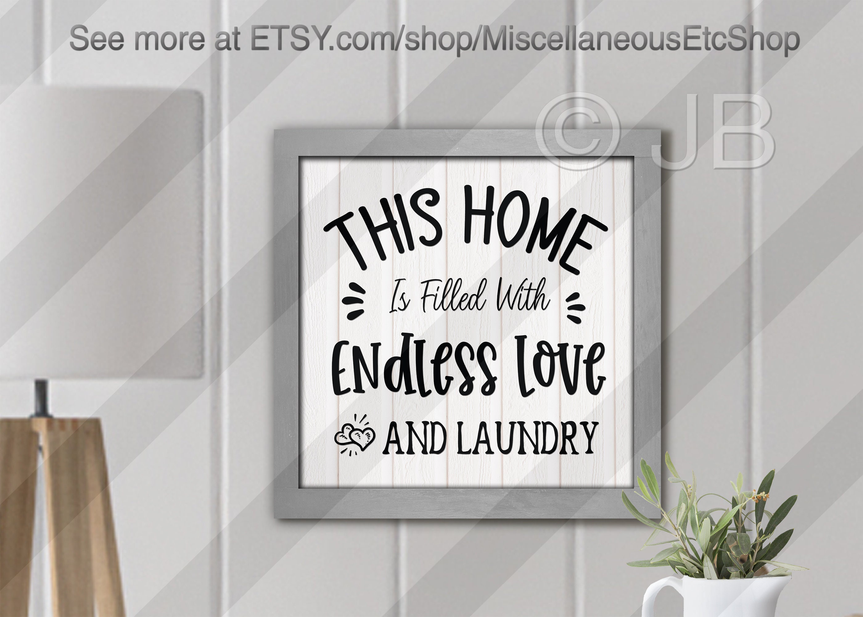 Home filled with love & endless laundry Wood Sign / Wall Sign Etsy