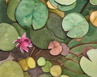 Waterlilies Canvas Print Art