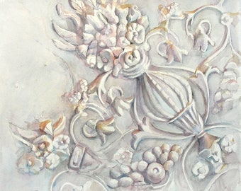 Parisian Decor, Original Watercolor