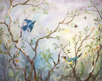 Birds Wall Art Oil Painting