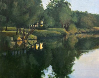 Water Art, Canvas Print, Lake View
