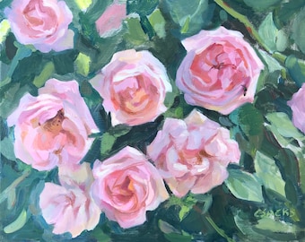 Roses Small Oil Painting