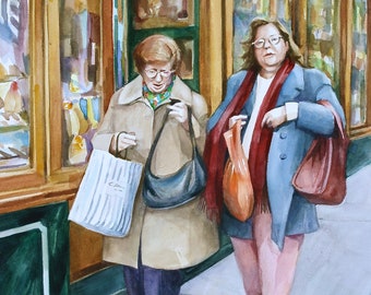 Friends Shopping Canvas Print