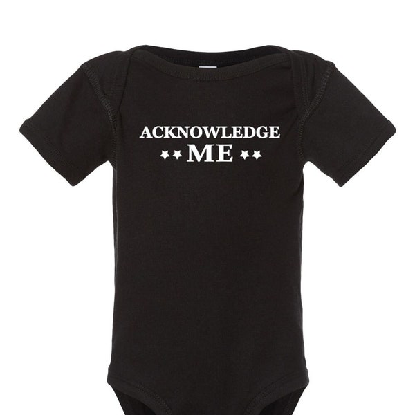 Roman the Tribal Chief Acknowledge Me Wrestling Cotton Baby Onesie & Infant Bodysuit Black