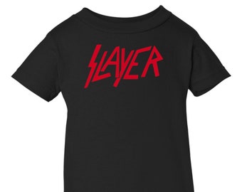 Slayer Thrash Metal Rock & Roll Black Baby T-Shirt and Toddler Concert Tee