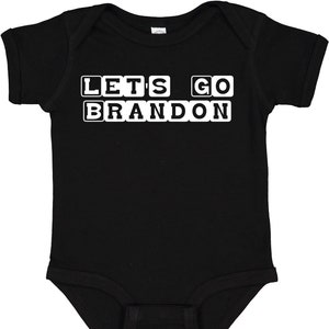 Let's Go Brandon Custom Trump Rally Baby Onesie & Body niemowlęce w kolorze czarnym
