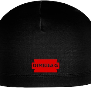 Adult Dimebag Thrash Metal Darrell Rock & Roll Skull Beanie Cap Helmet Liner Red Logo