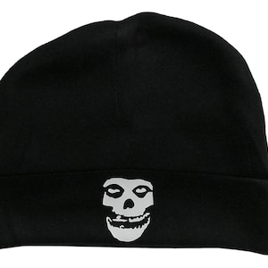 Misfits Fiend Club Infant Baby Punk Rock & Roll Black Beanie | 1 Size fits most Babies | Danzig Years Skull Cap for that Baby Ghoul