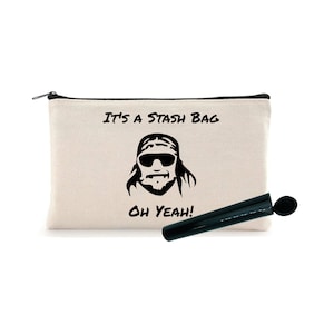 Randy Macho Man Savage Wrestling Stash Bag Zippered Pouch & Pop Top Smell Proof Tube Protector