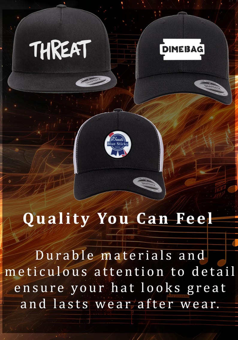 Dimebag Original Heat Pressed Razor Darrell Flat Bill Hat - Adult Black ...