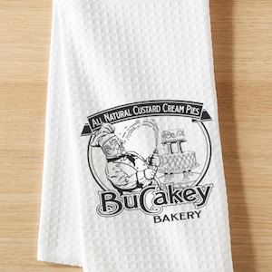 Retro Sassy Bukkake BuCakey Bakery Funny Microfiber Dish & Bathroom Hand Towel 16x24 Inches - Man
