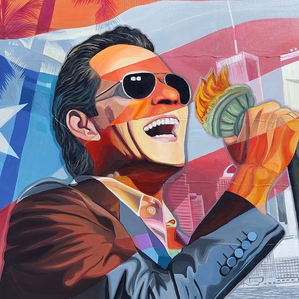 Marc Anthony-My Roots | 36x48 | Acrylic on Canvas | Original Painting | By Crystaline Rojas